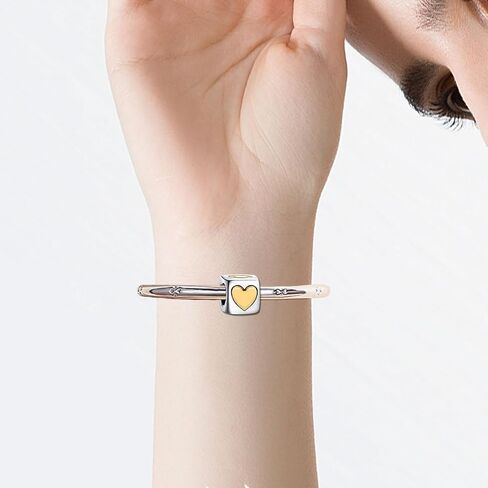 KunBead Number 0-9 Gold Heart Love Bead Birthday Charms Compatible with Pandora Charm Bracelet for Women in Kuwait