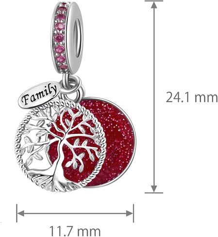 Sparkling Tree of Life Family Charm Compatible with Pandora Charms Bracelets in Saudi Arabia