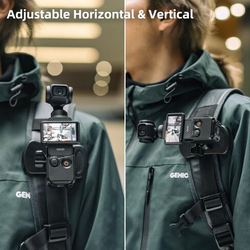 حامل بمشبك لحزام حقيبة الظهر المغناطيسي، حامل بمشبك سريع مع درجتين متوافق مع DJI Osmo Pocket 3، GoPro Hero 12/11/10 والمزيد in Kuwait