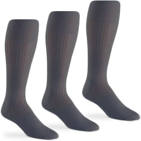 Jefferies Socks Mens Sheer Nylon Mid Calf Dress Socks 3 Pair Pack in Saudi Arabia