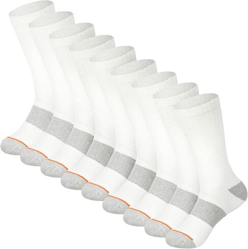 Workite Cotton Roature Control و Cushioned Crew Socks Comfort Soft Breatable Multible Multible Mens 6-12 in Kuwait