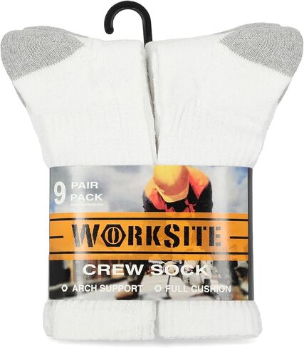 Workite Cotton Roature Control و Cushioned Crew Socks Comfort Soft Breatable Multible Multible Mens 6-12 in Kuwait