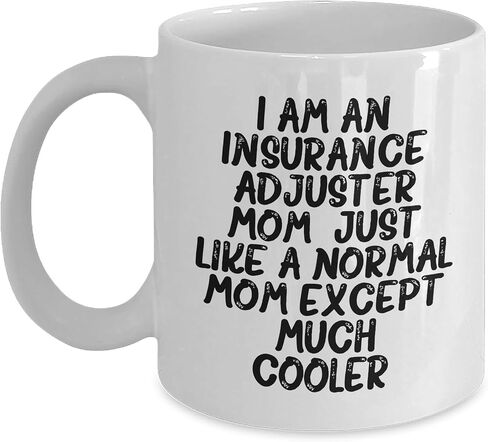 Insurance Adjuster Mom Christmas White Coffee Mug Funny Quote Gift for Insurance Adjuster Friends Family in Saudi Arabia