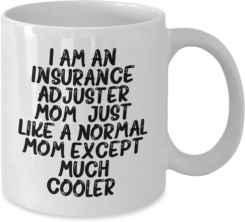 Insurance Adjuster Mom Christmas White Coffee Mug Funny Quote Gift for Insurance Adjuster Friends Family in Saudi Arabia