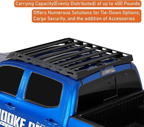 Hoke Road Tacoma Roof Rack Bars Aluminium Cross for 2005-2023 Toyota Tacoma Double Cab ، تخزين حاملة أمتعة سلة البضائع in Saudi Arabia