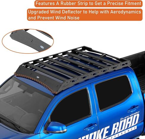 Hoke Road Tacoma Roof Rack Bars Aluminium Cross for 2005-2023 Toyota Tacoma Double Cab ، تخزين حاملة أمتعة سلة البضائع in Saudi Arabia