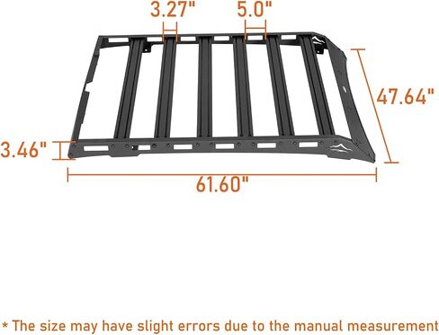 Hoke Road Tacoma Roof Rack Bars Aluminium Cross for 2005-2023 Toyota Tacoma Double Cab ، تخزين حاملة أمتعة سلة البضائع in Saudi Arabia