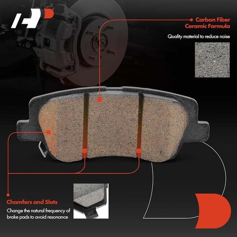 A-Premium Rear Ceramic Disc Brake Pads Set Compatible with Cadillac CTS 2014-2019, ATS 2013-2019, 4 Pcs in Saudi Arabia
