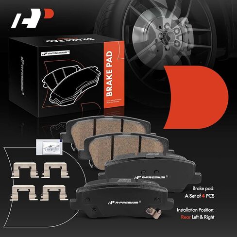 A-Premium Rear Ceramic Disc Brake Pads Set Compatible with Cadillac CTS 2014-2019, ATS 2013-2019, 4 Pcs in Saudi Arabia