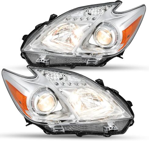 مصباح JSBoyat Halogen الأمامي لعام 2012-2015 Toyota Prius ، سائق بديل لمجموعة المصابيح الأمامية على غرار OE وجانب الركاب in Kuwait