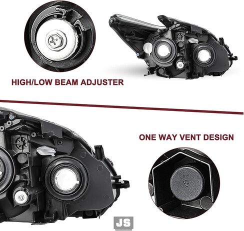 مصباح JSBoyat Halogen الأمامي لعام 2012-2015 Toyota Prius ، سائق بديل لمجموعة المصابيح الأمامية على غرار OE وجانب الركاب in Kuwait