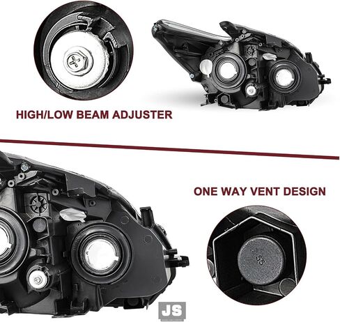مصباح JSBoyat Halogen الأمامي لعام 2012-2015 Toyota Prius ، سائق بديل لمجموعة المصابيح الأمامية على غرار OE وجانب الركاب in Saudi Arabia