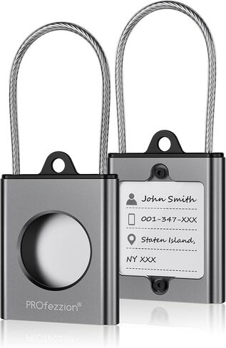 حامل حركية Airtag Metal Metal ، Airtag Secure Holder مع حلقات رئيسية ، كابل الأسلاك المعدنية وعلامات الأسماء ، علبة Airtag الصلبة من الألومنيوم للأمتعة ، حقيبة ، حقيبة الظهر ، سلسلة المفاتيح - Black in Kuwait
