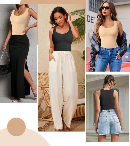 Compression Tanks for Women, Tummy Control Shapewear Tank Tops, Seamless Slimming Body Shaper Camisole in Kuwait