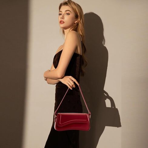 Shoulder Bag for Women Purse Leather Hobo Handbags Clutch Saddle Bags Trendy Underarm Bag with 2 Removable Strap in Kuwait