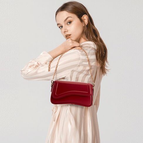 Shoulder Bag for Women Purse Leather Hobo Handbags Clutch Saddle Bags Trendy Underarm Bag with 2 Removable Strap in Kuwait