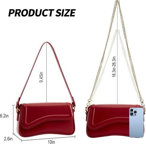 Shoulder Bag for Women Purse Leather Hobo Handbags Clutch Saddle Bags Trendy Underarm Bag with 2 Removable Strap in Kuwait
