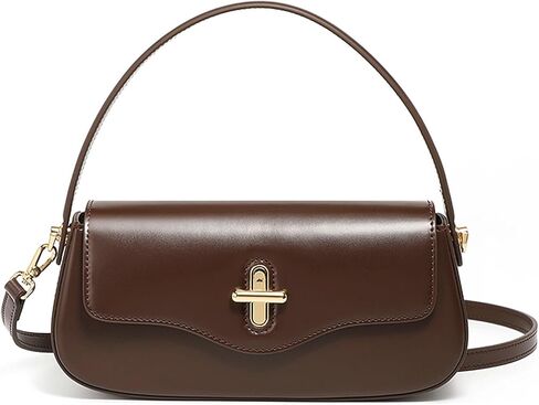 MoreFather Genuine Leather Crossbody Bag, Top Handle Purse for Women, Shoulder Handbag with Adjustable Strap in Kuwait