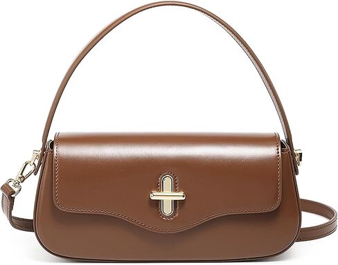 MoreFather Genuine Leather Crossbody Bag, Top Handle Purse for Women, Shoulder Handbag with Adjustable Strap in Kuwait