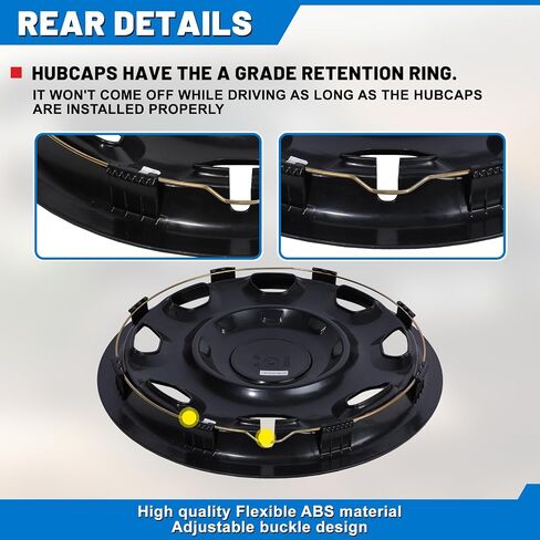 AUTOWIKI 17" 1PC Single Wheel Skin Black Lacquer for 2010-2025 Ford F-150 XL Model with Steel Wheel Easy Install ABS+PC Material, 17-Inch Black Lacquer Exterior Accessories Replacement ONLY 1 Piece in Saudi Arabia