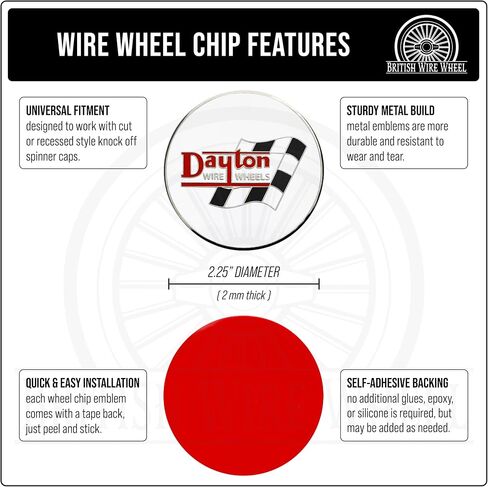 3 أذن جرفت قبض على أغطية الدوار ث/دايتون Eagle Chrome & Black Solid Metal Wheel Chip (مجموعة من 4) | تم تصميمه للسيارات الكلاسيكية والسيارات الكلاسيكية والبناء المخصص مع عجلات سلكية in Saudi Arabia