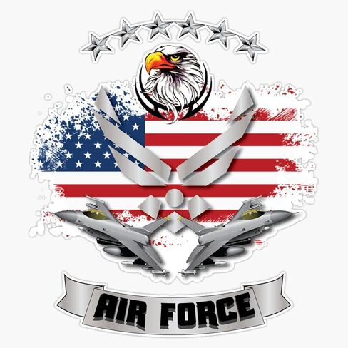 Hof Trading Air Force Vinyl Sticker مقاوم للماء ملصقات WANDOP WINDOP LOWNDOP 5 " in Saudi Arabia