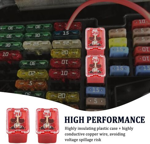 طقم FUSE للسيارات 10pcs ، مجموعة متنوعة من الصمامات ، بما في ذلك 20A/30A/40A/50A/60A لحماية النظام الكهربائي التلقائي دون التحميل الزائد ، وملحقات السيارة الأساسية J (LOW) in Kuwait