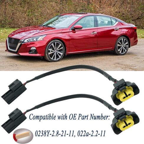 2 PCS HED HED HID TO HALOGEN ADATPER WIRINGER CONNECTOR PIGALT PLACK FOR NISSAN MAXIMA 2009-2014 Altima 2007-2014 NISSAN ROGUE 2008-2014 LOW BEAM in Saudi Arabia