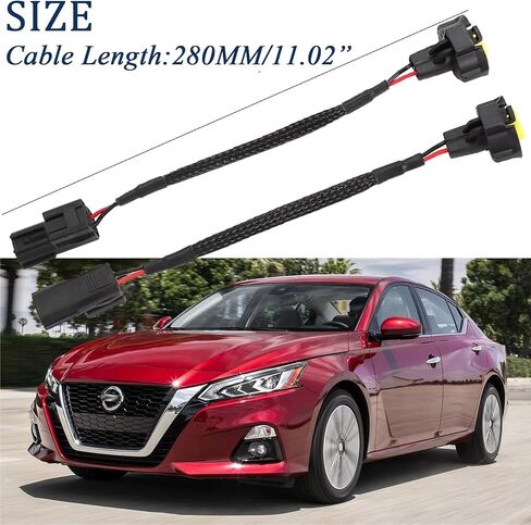 2 PCS HED HED HID TO HALOGEN ADATPER WIRINGER CONNECTOR PIGALT PLACK FOR NISSAN MAXIMA 2009-2014 Altima 2007-2014 NISSAN ROGUE 2008-2014 LOW BEAM in Saudi Arabia