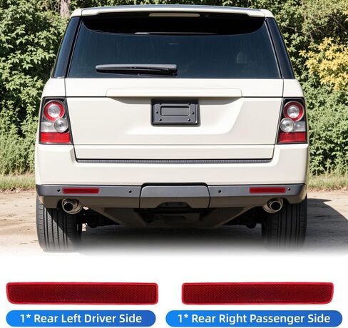 العاكس الخلفي المصد XFF500030 ، متوافق مع Land Rover LR3 Discovery 3 2005-2009 ، LR4 4 2010-2016 ، متوافق مع Range Rover Sport 2010-2013 ، ضوء عاكس المصد الخلفي in Saudi Arabia
