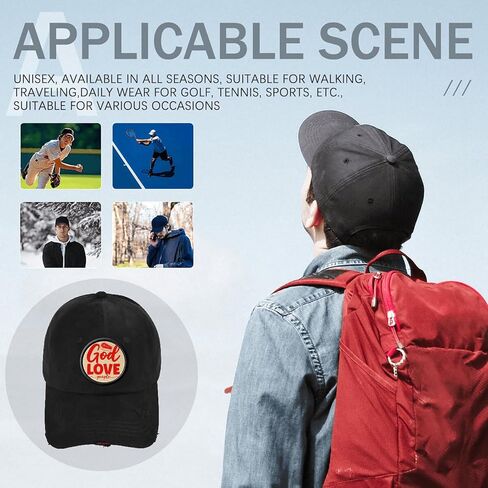 God Love People Jesus Bible Golf Hat Trendy Outdoor Hat Gifts for Grandpa Who Like Embroidered,Outdoor Hat Suitable for Outdoor Activities in Saudi Arabia