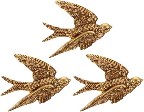 Imikeya 3pcs Bird Wall Wall Home Home Ornament Swallow Art Crafts Swallow Wall Art Wall Hanging Craft Wall Arcors in Kuwait