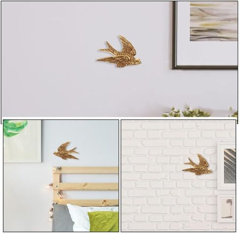 Imikeya 3pcs Bird Wall Wall Home Home Ornament Swallow Art Crafts Swallow Wall Art Wall Hanging Craft Wall Arcors in Kuwait