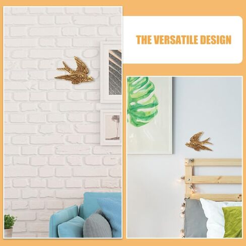 Imikeya 3pcs Bird Wall Wall Home Home Ornament Swallow Art Crafts Swallow Wall Art Wall Hanging Craft Wall Arcors in Kuwait