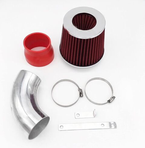 EMUNA PERFORMANCE COLD AIR INTAKE SYSTEM KIT COMPATIBLE FOR 1990-1997 Toyota Corolla/Geo Prizm with 1.6L 1.8L L4 Engine (RED) in Saudi Arabia
