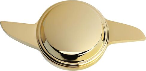 2 أذن Sharkfin Gold Spinner Cap (يسار واحد) | الجانب الأيسر 24K الذهب مطلي 2 الجناح/البار جرفت قبض على غطاء الدوار | مصممة للسيارات المنخفضة والسيارات الكلاسيكية مع عجلات سلكية in Kuwait