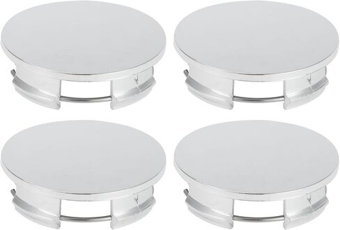 4 Pcs 57mm 2.24" OD - Universal Car Wheel Hub Center Caps - Car SUV Trucks Auto Hub Covers Scratch Resistant Rustproof - Durable Plastic Chrome Silver Tone in Saudi Arabia