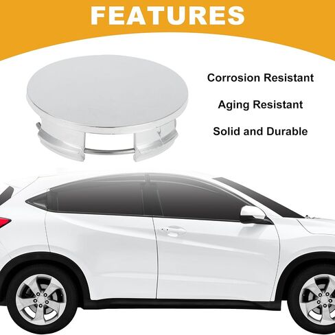 4 Pcs 57mm 2.24" OD - Universal Car Wheel Hub Center Caps - Car SUV Trucks Auto Hub Covers Scratch Resistant Rustproof - Durable Plastic Chrome Silver Tone in Saudi Arabia