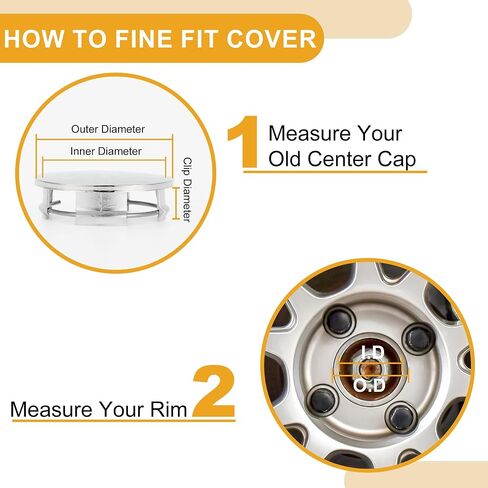 4 Pcs 57mm 2.24" OD - Universal Car Wheel Hub Center Caps - Car SUV Trucks Auto Hub Covers Scratch Resistant Rustproof - Durable Plastic Chrome Silver Tone in Saudi Arabia