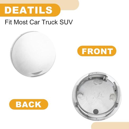 4 Pcs 57mm 2.24" OD - Universal Car Wheel Hub Center Caps - Car SUV Trucks Auto Hub Covers Scratch Resistant Rustproof - Durable Plastic Chrome Silver Tone in Saudi Arabia