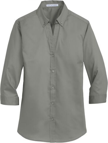 Port Authority Women's 3/4-Sleeve SuperPro Twill Button-Down Shirt in Saudi Arabia