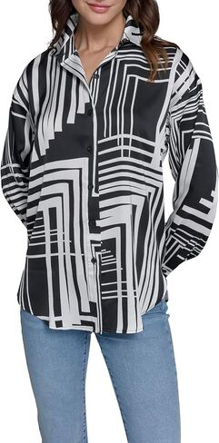 KARL LAGERFELD Women's Oversized Printed Blouse in Saudi Arabia