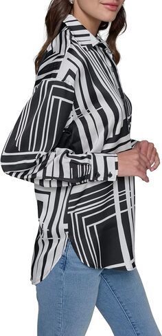 KARL LAGERFELD Women's Oversized Printed Blouse in Saudi Arabia