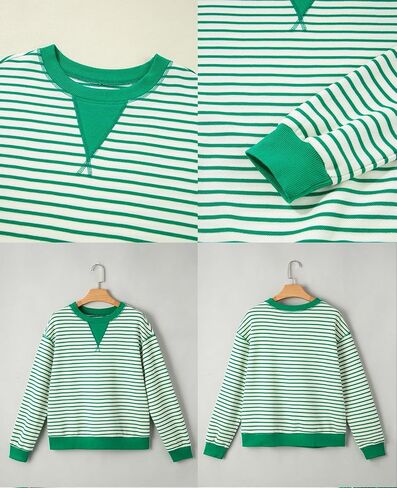 Women's Summer Striped Ruffle Short Sleeve Tops Contrast Colorblock 2025 Round Neck Loose Fit Cute Casual Top Blouse in Kuwait