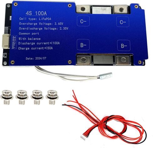8S 100A DC24V BMS LiFePO4 Battery Balance Charge Board NTC Temperature Protection Equalizer in Saudi Arabia