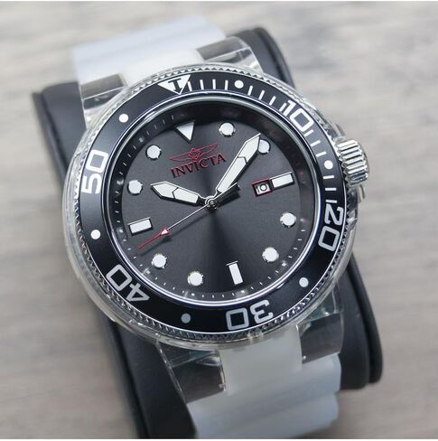 Invicta Pro Diver Men 51.50mm Stainless Steel + Plastic + Aluminum Black + White + Steel Black dial P in Saudi Arabia