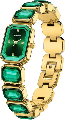 Luxury Women’s Crystal Bracelet Watch Elegant Rectangular Minimalist Dial Diamond Bangle Band Waterproof Fashion Dainty Ladies Quartz Watches Ladies Gift in Saudi Arabia