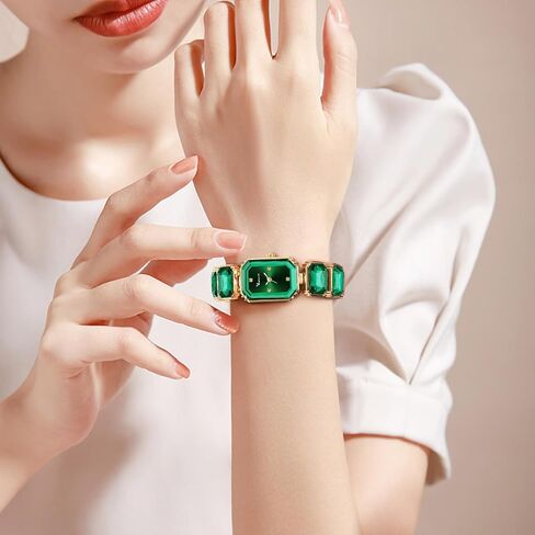 Luxury Women’s Crystal Bracelet Watch Elegant Rectangular Minimalist Dial Diamond Bangle Band Waterproof Fashion Dainty Ladies Quartz Watches Ladies Gift in Saudi Arabia
