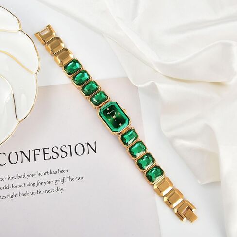 Luxury Women’s Crystal Bracelet Watch Elegant Rectangular Minimalist Dial Diamond Bangle Band Waterproof Fashion Dainty Ladies Quartz Watches Ladies Gift in Saudi Arabia
