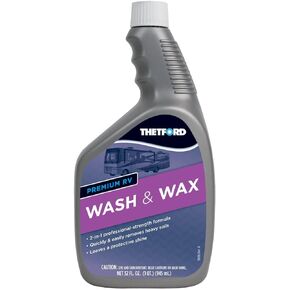 Thetford Premium RV Wash and Wax, Detergent and Wax for RVs / Boats / Trucks / Cars 32 oz - Thetford 32516